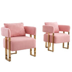 Modern 24.4 Upholstered Accent Chair (Set of 2)