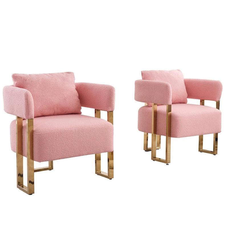 Modern 24.4 Upholstered Accent Chair (Set of 2)