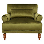 37.8 Velvet Accent Chair with Ergonomic Lumbar Support