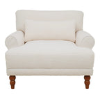 37.8 Velvet Accent Chair with Ergonomic Lumbar Support