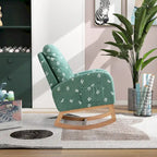 26.8 Upholstered High Back Rocking Chair with Side Pocket