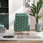 26.8 Upholstered High Back Rocking Chair with Side Pocket