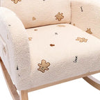 26.8 Upholstered High Back Rocking Chair with Side Pocket