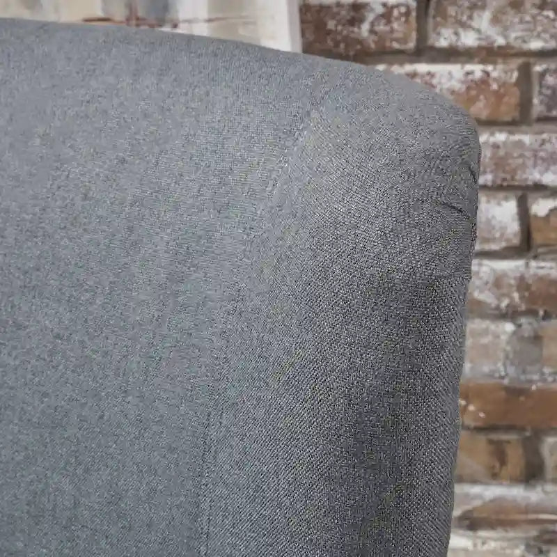 Charcoal 27 High Back Accent Chair with Wing Back and Birch Legs