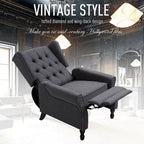 Grey Modern 26 Tufted Recliner Chair