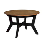 32inch Wood Round Coffee Table for Living Room,Mid Century Farmhouse Circle Wooden Coffee Tables for Apartment, Easy Assembly