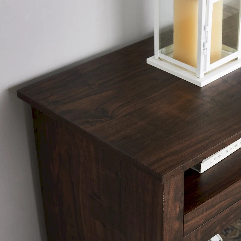 Modern TV Stand Media Stand Modern Entertainment Console for TV Up to 65 with Glass Door Open and Closed Storage Space