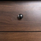 63 Inch Mid Century Modern TV Cabinet Dark Brown Black