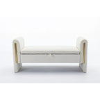 Velvet Fabric Storage Bench