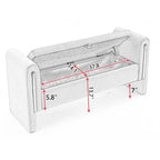 Velvet Fabric Storage Bench