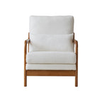 Modern Fabric Accent Chair, Wood Frame Armchair for Living Room