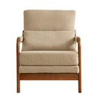 Modern Fabric Accent Chair, Wood Frame Armchair for Living Room