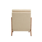 Modern Fabric Accent Chair, Wood Frame Armchair for Living Room