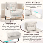 Velvet Accent Chair Comfy Oversized Reading For Living Room(Set of 2)