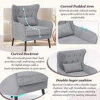 Velvet Accent Chair Comfy Oversized Reading For Living Room(Set of 2)