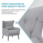 Velvet Accent Chair Comfy Oversized Reading For Living Room(Set of 2)