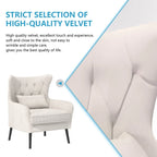Velvet Accent Chair Comfy Oversized Reading For Living Room(Set of 2)