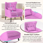 Velvet Accent Chair Comfy Oversized Reading For Living Room(Set of 2)