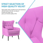 Velvet Accent Chair Comfy Oversized Reading For Living Room(Set of 2)