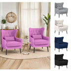 Velvet Accent Chair Comfy Oversized Reading For Living Room(Set of 2)