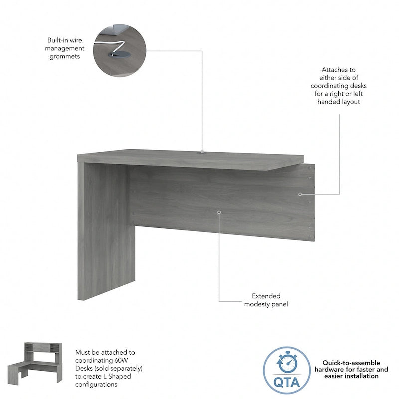 Echo 42W Desk Return/Bridge by Bush Business Furniture