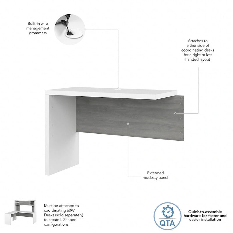 Echo 42W Desk Return/Bridge by Bush Business Furniture
