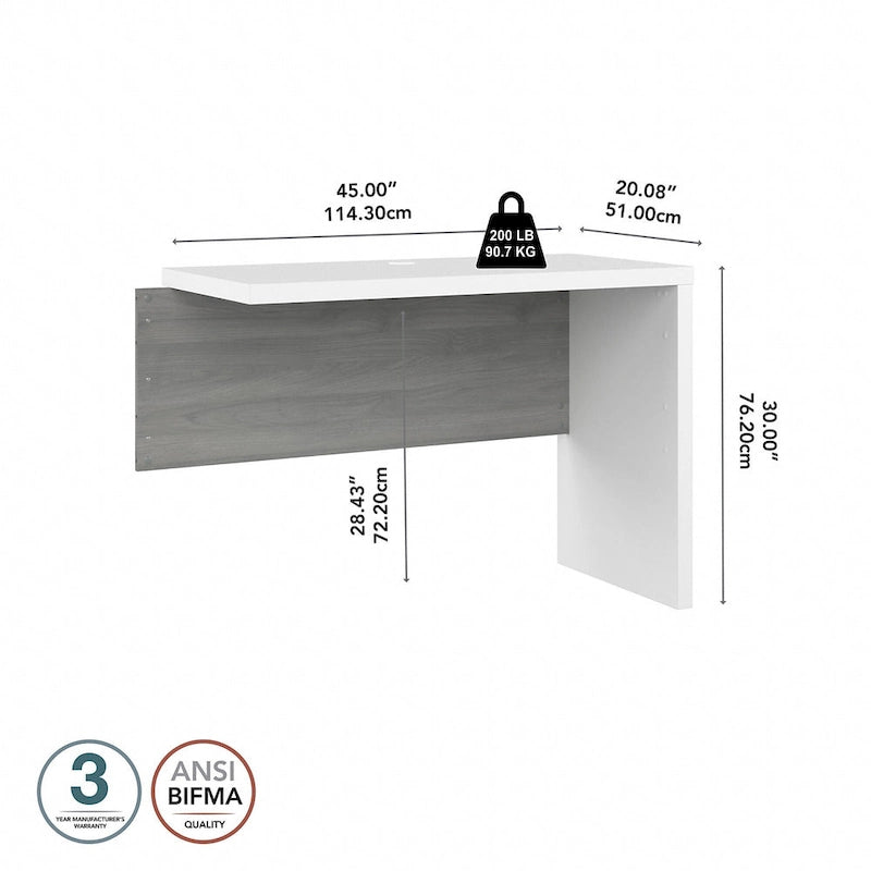 Echo 42W Desk Return/Bridge by Bush Business Furniture