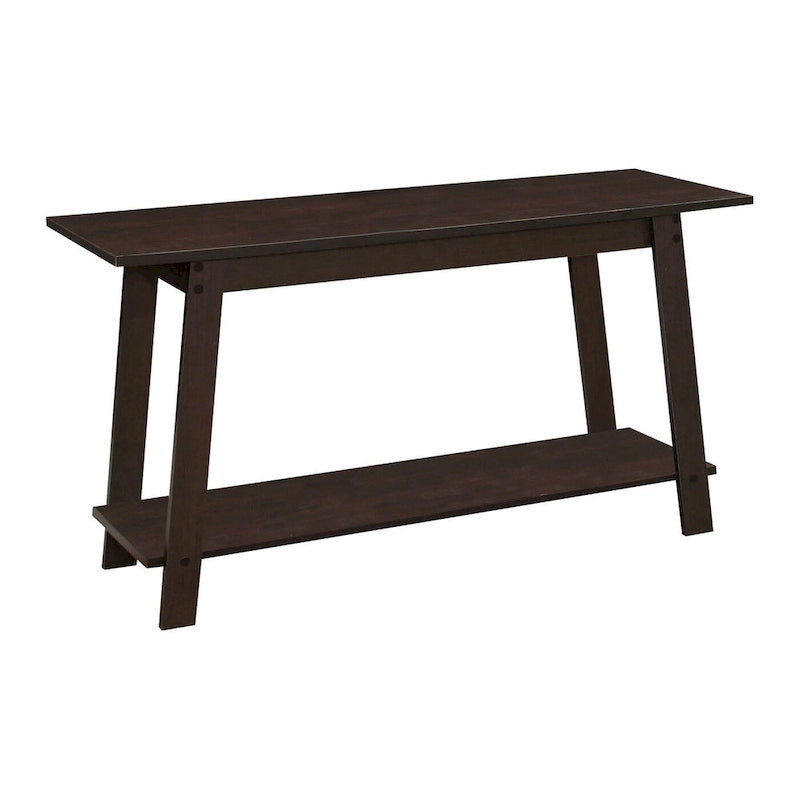 HomeRoots 42 Dark Brown Open Shelving TV Stand - n/a