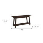 HomeRoots 42 Dark Brown Open Shelving TV Stand - n/a