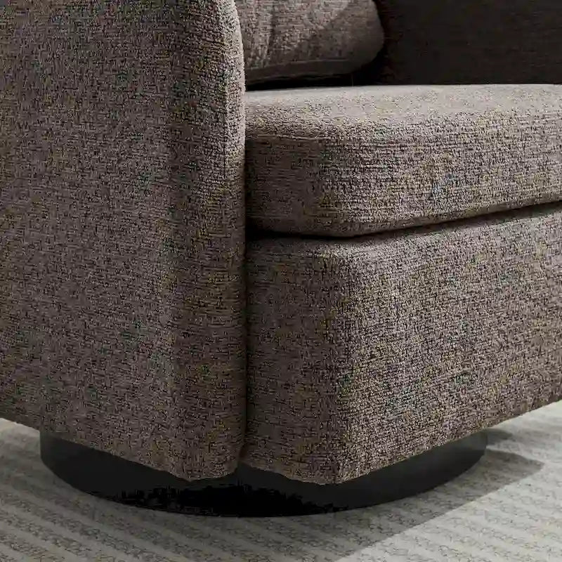 GDFStudio - Clara Chenille Swivel Accent Chair with Sleek Modern Design and Plush Cushioning - 31.5W