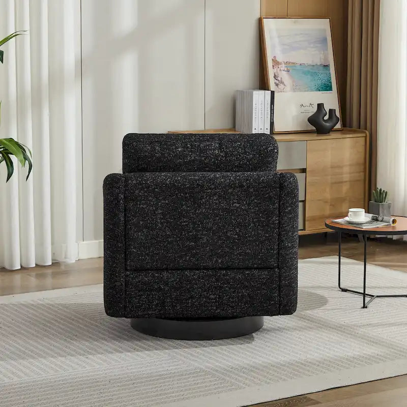 GDFStudio - Clara Chenille Swivel Accent Chair with Sleek Modern Design and Plush Cushioning - 31.5W