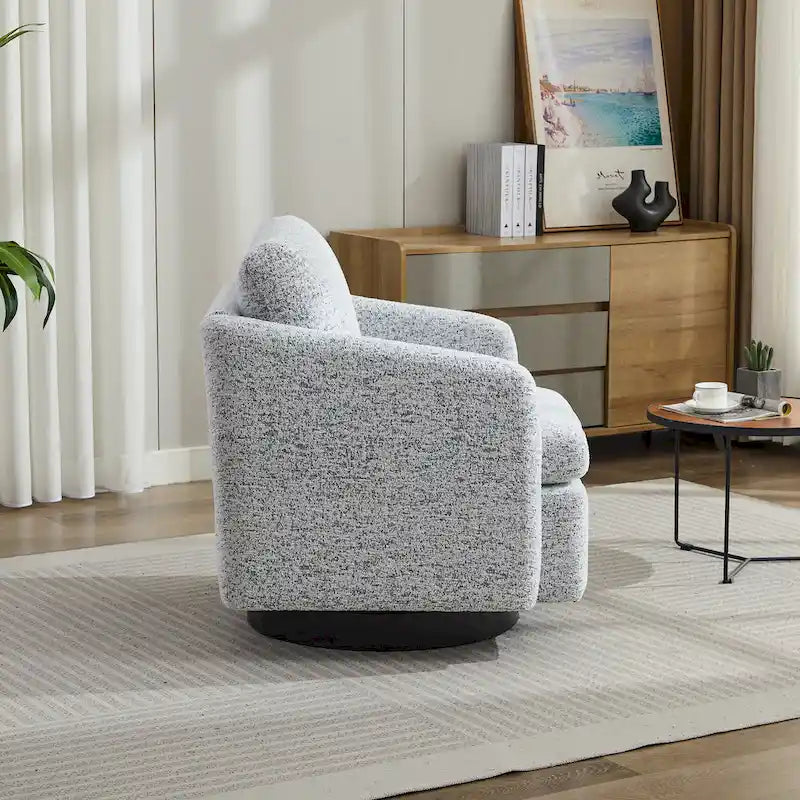 GDFStudio - Clara Chenille Swivel Accent Chair with Sleek Modern Design and Plush Cushioning - 31.5W