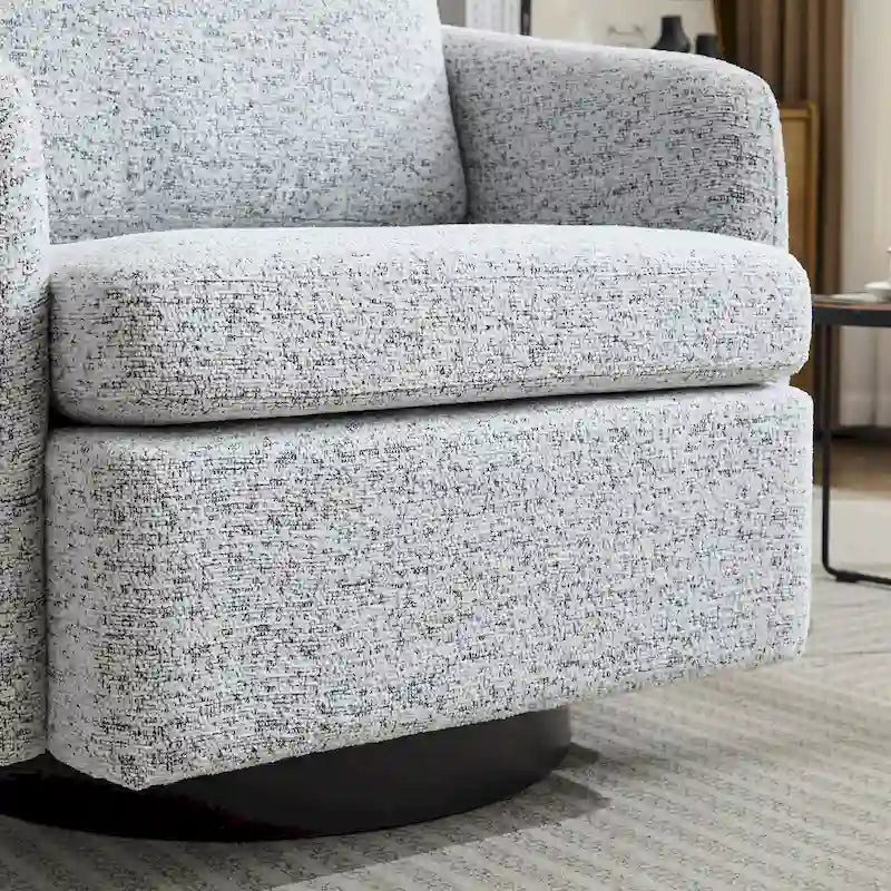 GDFStudio - Clara Chenille Swivel Accent Chair with Sleek Modern Design and Plush Cushioning - 31.5W