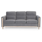 Larb Modern Solid Wood Three-Seater Sofa Couch by Christopher Knight Home