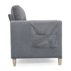 Larb Modern Solid Wood Three-Seater Sofa Couch by Christopher Knight Home