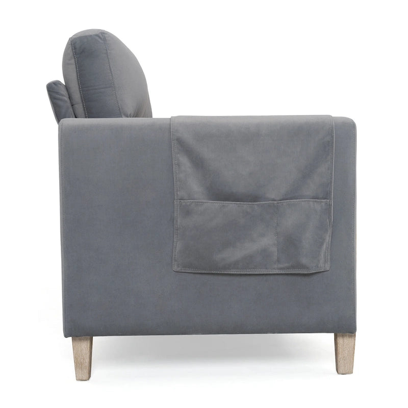 Larb Modern Solid Wood Three-Seater Sofa Couch by Christopher Knight Home