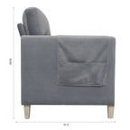 Larb Modern Solid Wood Three-Seater Sofa Couch by Christopher Knight Home