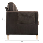 Larb Modern Solid Wood Three-Seater Sofa Couch by Christopher Knight Home