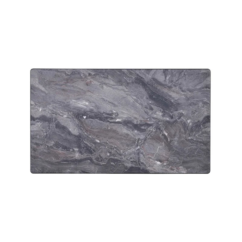 HomeRoots 47 Gray and Walnut Stone And Solid Wood Coffee Table - 47' X '18' X '28