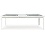Signature Design by Ashley Chalanna White/Green Rectangular Dining Extension Table - 42W x 96D x 30H