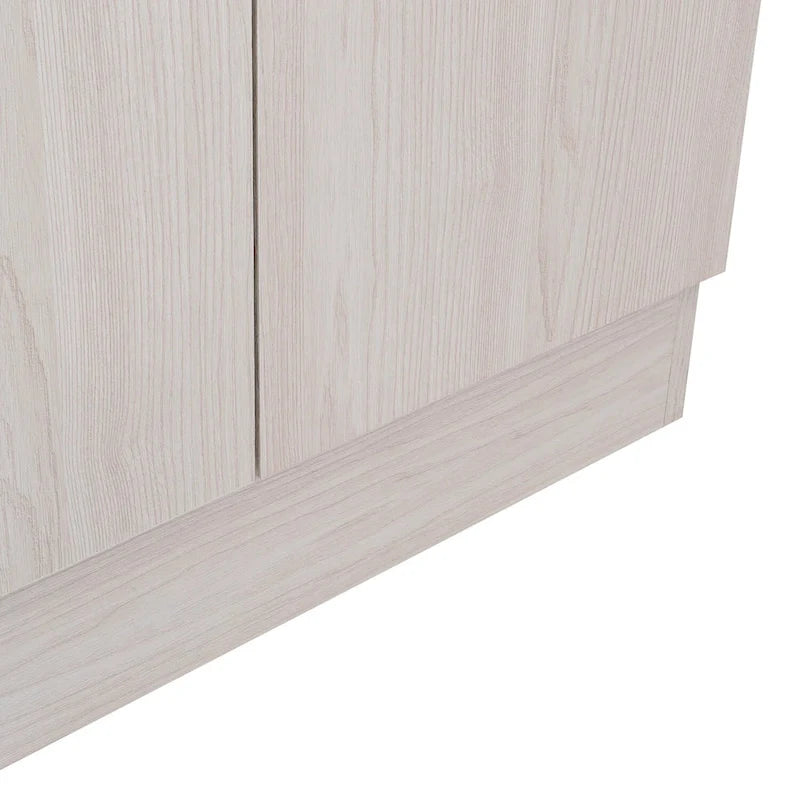 HomeRoots 71 Light Gray Wood Pantry Or Storage Closet - 23.6' X '70.8' X '11.8