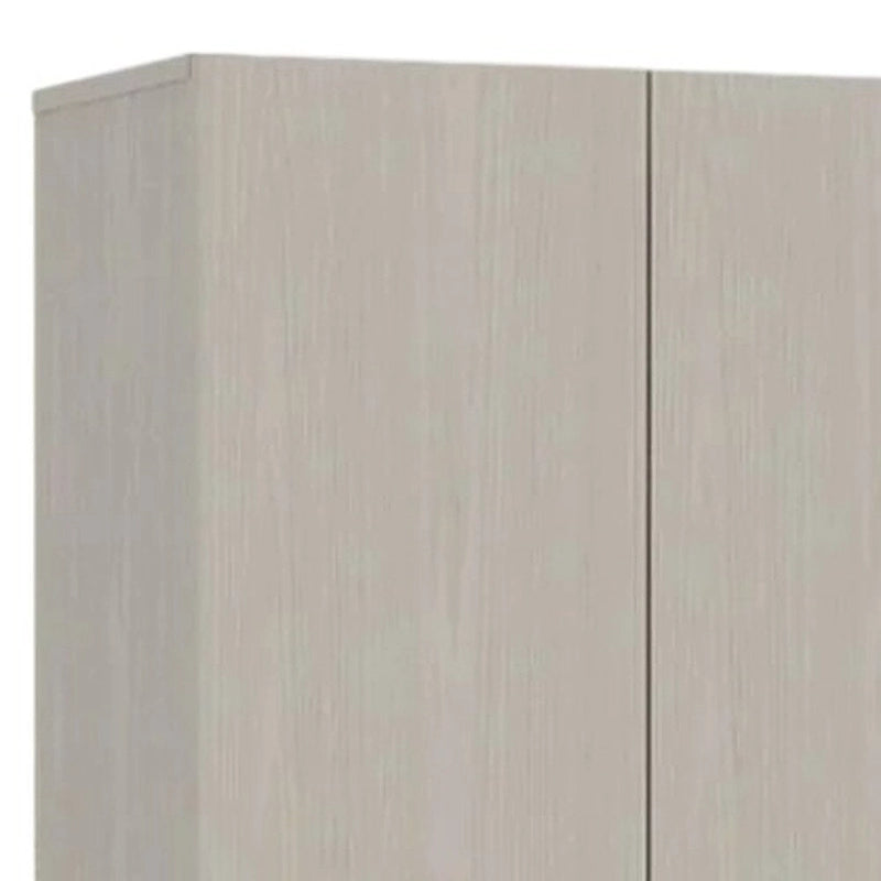 HomeRoots 71 Light Gray Wood Pantry Or Storage Closet - 23.6' X '70.8' X '11.8