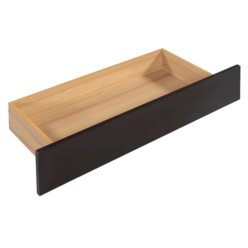 Queen Wood Platform Bed with 2 Drawers & Twin XL Trundle