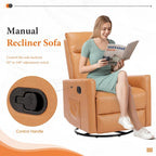 Manual Recliner Chair with Swivel & Glide