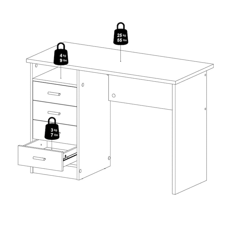 Porch & Den Skylar 4-drawer Desk