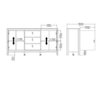 Porch & Den Madrid 2-Door Sideboard with 3-Drawers