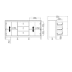 Porch & Den Madrid 2-Door Sideboard with 3-Drawers