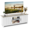 Gymax Farmhouse TV Stand for TVs up to 65 Media Console Center w/