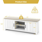Gymax Farmhouse TV Stand for TVs up to 65 Media Console Center w/