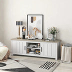 Gymax Farmhouse TV Stand for TVs up to 65 Media Console Center w/